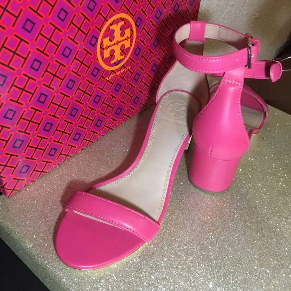 Tory Burch Cecile Ankle Strap Block Heels - NEW!